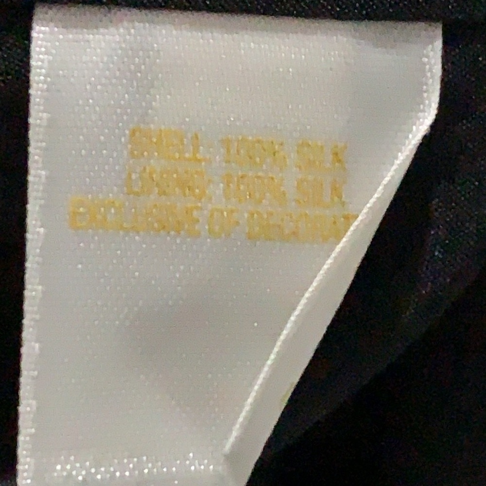 Kate Spade Black Dress White Stitching Silk sz 4 - Picture 7 of 8